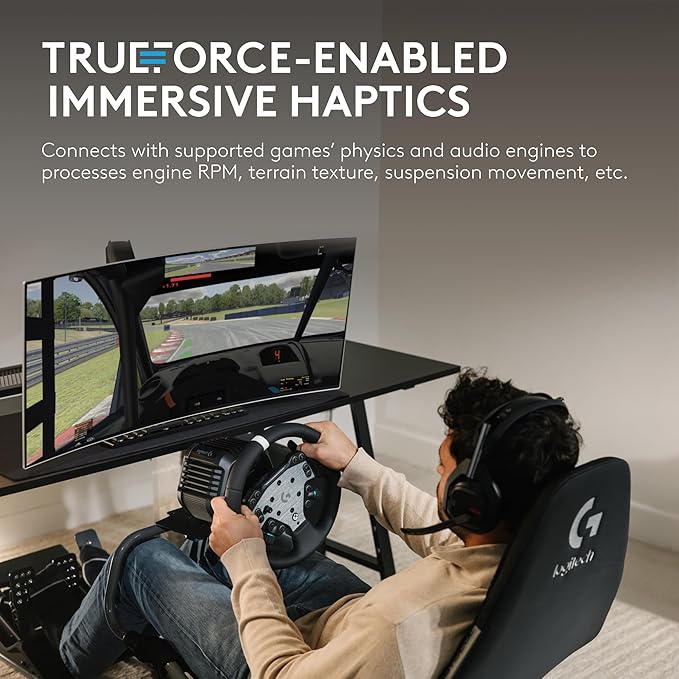 Logitech G RS50 System, 3-Piece Sim Racing Steering Wheel Setup - RS50 Wheel base with 8 Nm Direct Drive, RS Wheel Hub with 13 Buttons and RS Round Wheel 11-inch - For Xbox/PC