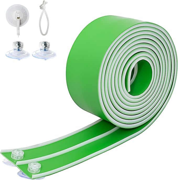 Flex Tracks 15 Ft for Kids Starter Set, Flexible Race Car Ramp Track with Suction Cups Compatible with Diecast 1/64th Cars for Ages 3 & Up (Green & White)