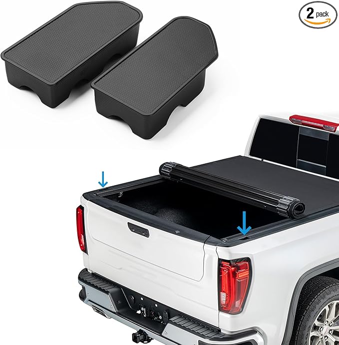 Shademax Stake Pocket Covers Custom Fit for 2019-2023 GMC Sierra 1500 Chevrolet Silverado 1500 2500HD 3500HD Truck Bed Rail Hole Plugs Stake Pocket Caps Cover (Set of 2)