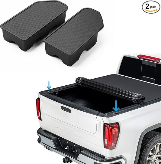 Shademax Stake Pocket Covers Custom Fit for 2019-2023 GMC Sierra 1500 Chevrolet Silverado 1500 2500HD 3500HD Truck Bed Rail Hole Plugs Stake Pocket Caps Cover (Set of 2)