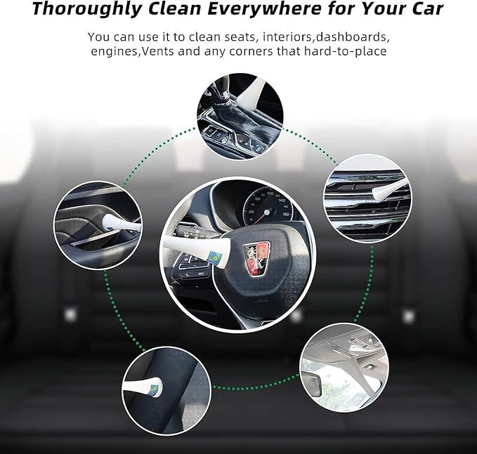 GOCCIDA Tornado Dry Cleaning Gun Detailing Interior Dryer Air Blow Gun,Car Detailing Kit Interior Cleaner,Car Detailing Tools for Car Quickly Blasts Dirt and Dust Works with Air Compressor