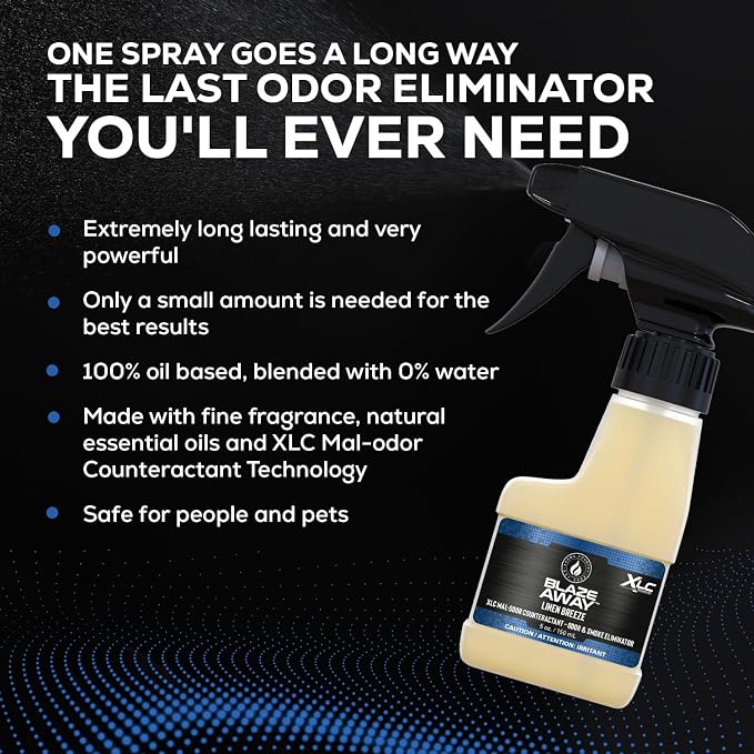 Blaze Away Commercial Air Freshener & Odor Eliminator for Strong Odor - Industrial-Grade Room Spray & Room Deodorizer for Home, Car, Smoke & Pet Odors - Long-Lasting Odor Absorber, Room Fresheners
