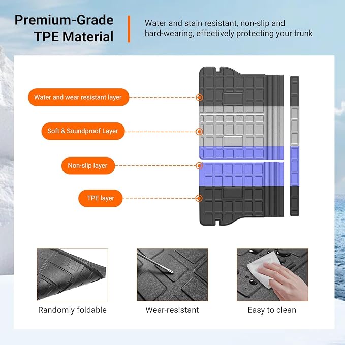 powoq Cargo Mat Compatible with 2018-2023 Subaru Crosstrek XV Trunk Mat Non-Hybrid Backrest Liner Impreza Hatchback Trunk Cargo Liner Replacement for 2018-2023 Subaru Crosstrek Accessories