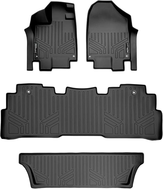 SMARTLINER Custom Fit Floor Mats 3 Row Liner Set Compatible with 2018-2025 Honda Odyssey