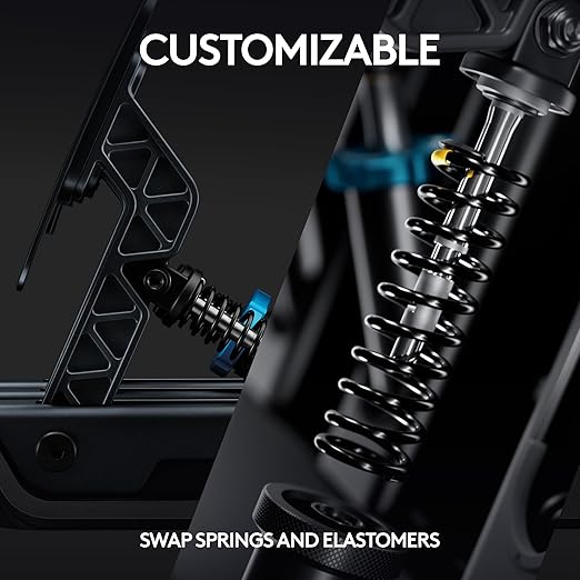 Logitech G PRO Racing Pedals - Racing Simulator Pedals with 100kg Load Cell Brake, Fully Customizable, Swappable Springs & Elastomers, Modular Design