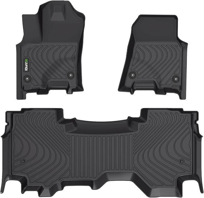 HAFIDI® Floor Mats Fit for 2025 2026 Dodge Ram 1500 Quad Cab Bench, All Weather Protection TPE Anti-Slip Automotive Floor Liners, Fits 1st & 2nd Row Full Set Custom Accessories, Black