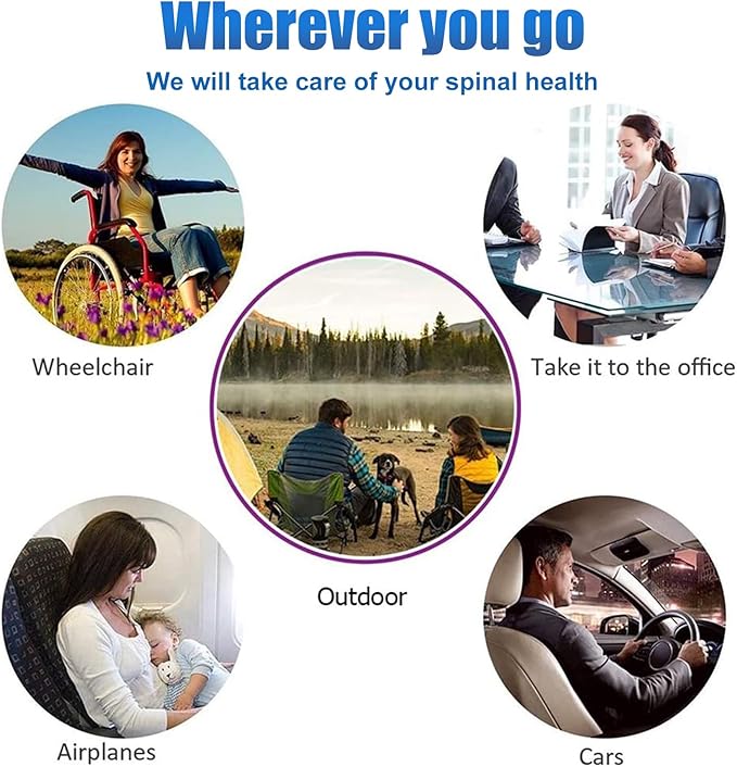 Gel Wheelchair Seat Cushion for Long Sitting, Extra Large & Thick Seat Cushion with Non-Slip Cover - Coccyx, Sciatica & Back Pain Relief - Wheelchair Cushions - Office Chair Car Seat Cushion