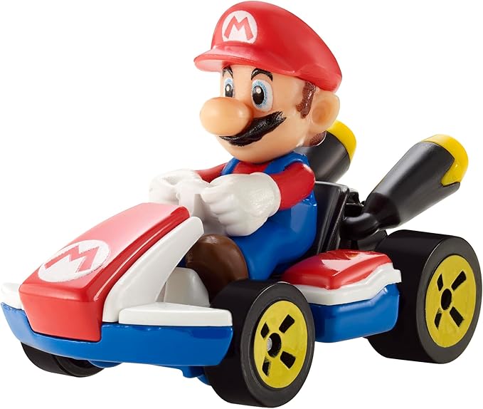 Hot Wheels Mario Kart Collection of 1:64 Scale Die-Cast Replica Vehicles, Toy Collectibles