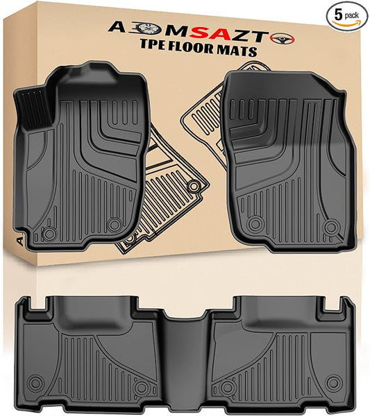 AOMSAZTO Floor Mats Compatible with 2013-2018 Toyota RAV4 All Weather Floor Liner TPE Custom Fit Mats for Toyota RAV4 1st & 2nd Row Car Mats