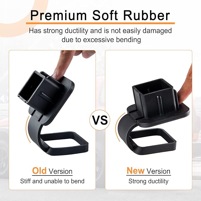 SINGARO Fits for 2-inch Hitch Cover, Trailer Hitch Cover Tube Plug Insert, Car Exterior Accessories, Receiver Tube Hitch Plug(2PCS)