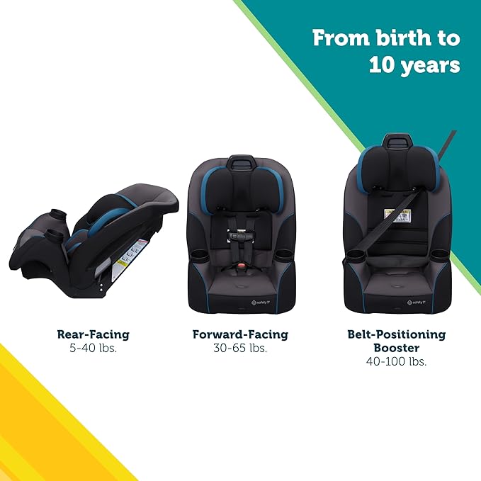 Safety 1st Crosstown All-in-One Convertible Car Seat, City Storm