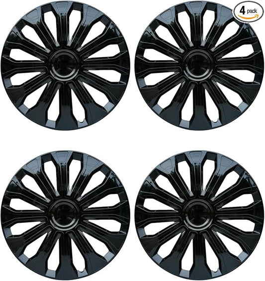 ABX Hubcaps,16 inch hubcaps Set of 4, Wheel Rim Cover ABS Material, Snap On Car Truck SUV Replacement, for Toyota Camry Nissan Mazda etc