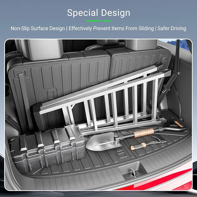xipoqix Cargo Mat Backrest Mat Compatible with 2026 Palisade Fuel TPE Cargo Liner Back Seat Protector Replacement for 2026 Palisade Accessories (Trunk Mat with Backrest Mats)