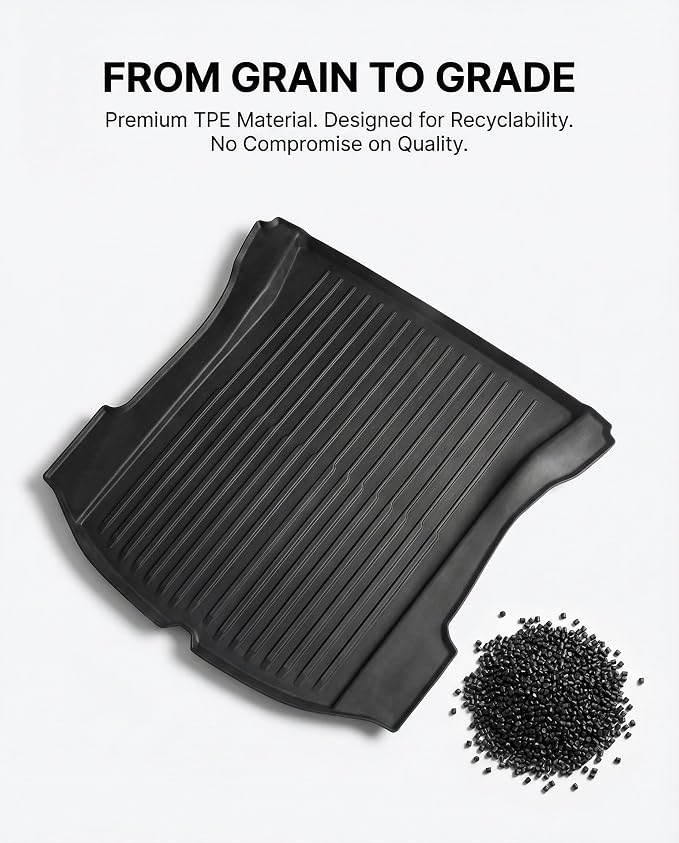All Weather Cargo Liners for Tesla Model 3 Highland 2024/2025/2026 Accessories Trunk Mats,Frunk Rear Trunk Tray Mats