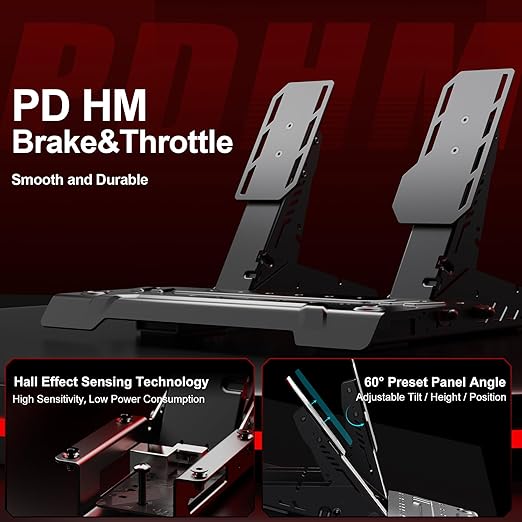 PXN VD4 Bundle F – PC Sim Racing Setup with 4Nm Direct Drive Servo Motor Base, 11-Inch W AS Racing Wheel & PD HM Brake & Throttle Pedals – Force Feedback Steering Wheel for PC Windows 7–11