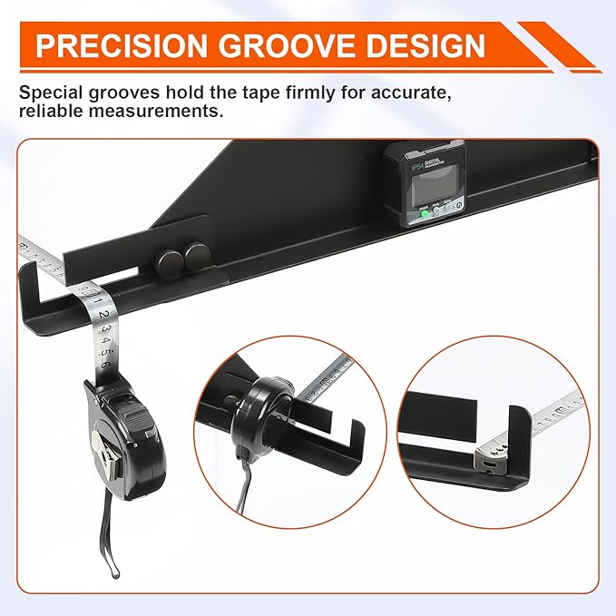 Wheel Alignment Tool with 2 Measuring Tapes, Heavy-Duty Steel Front End Alignment Tool for Toe/Camber Adjustment on Most Cars, Trucks, SUVs