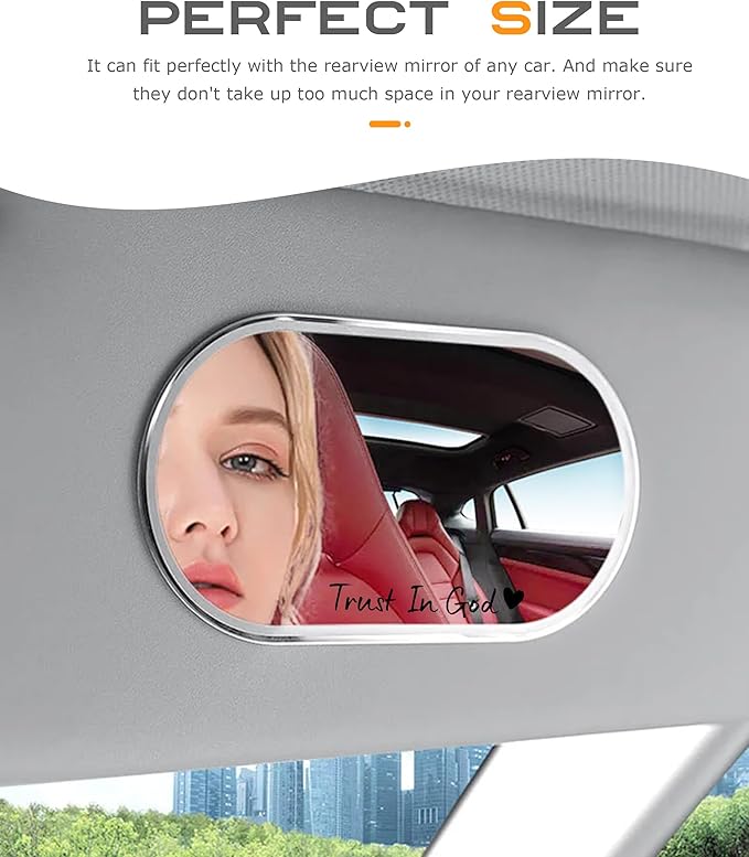 SCUARI 4PCS Car Stickers,Cars Decals,Car Accessories Trust in God Rearview Mirror Sticker,Auto Stickers and Decals,Auto Decals for Women,Trust in God Mirror Decoration,Fits Most Vehicles (Black)