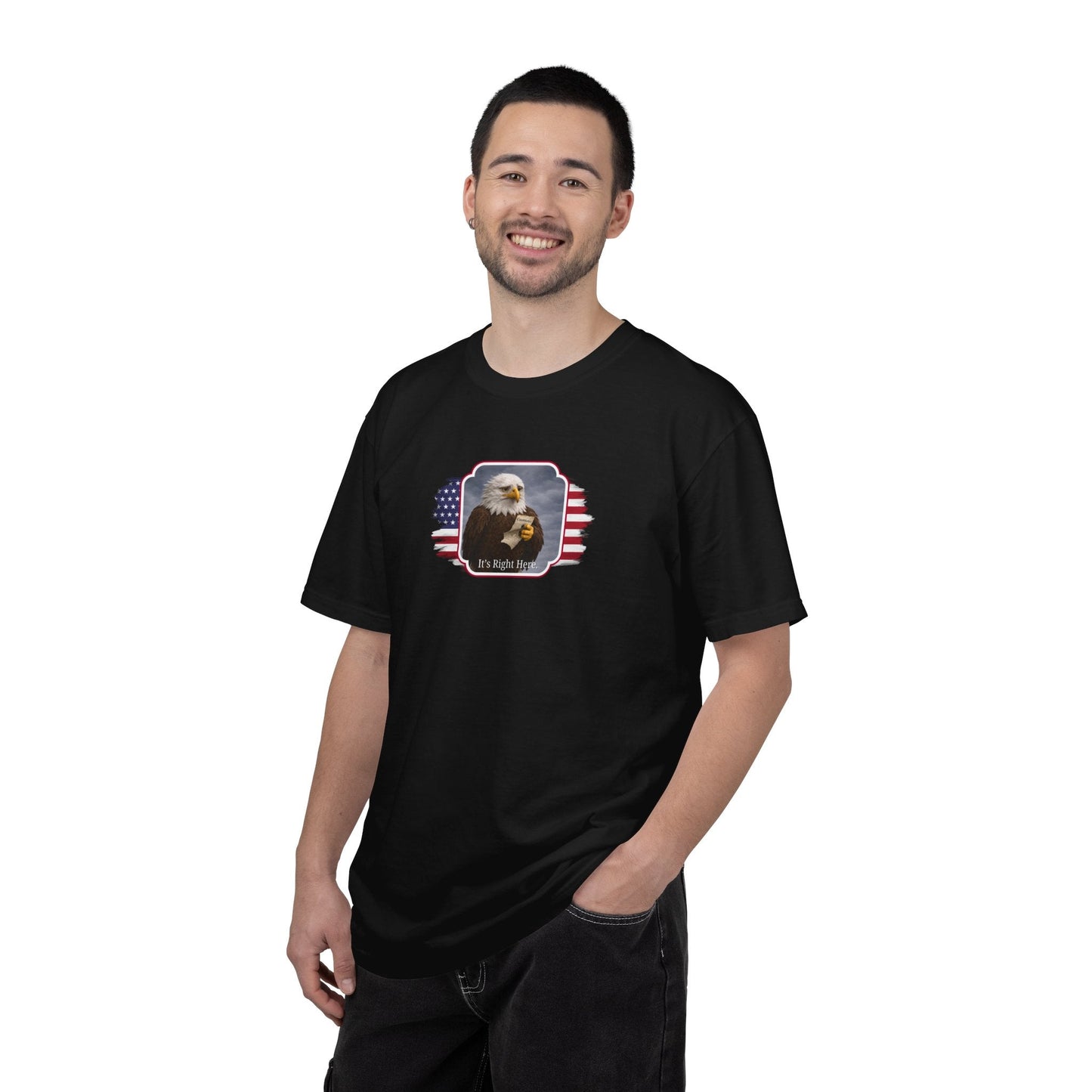 “It’s Right Here” Political Parody T-Shirt