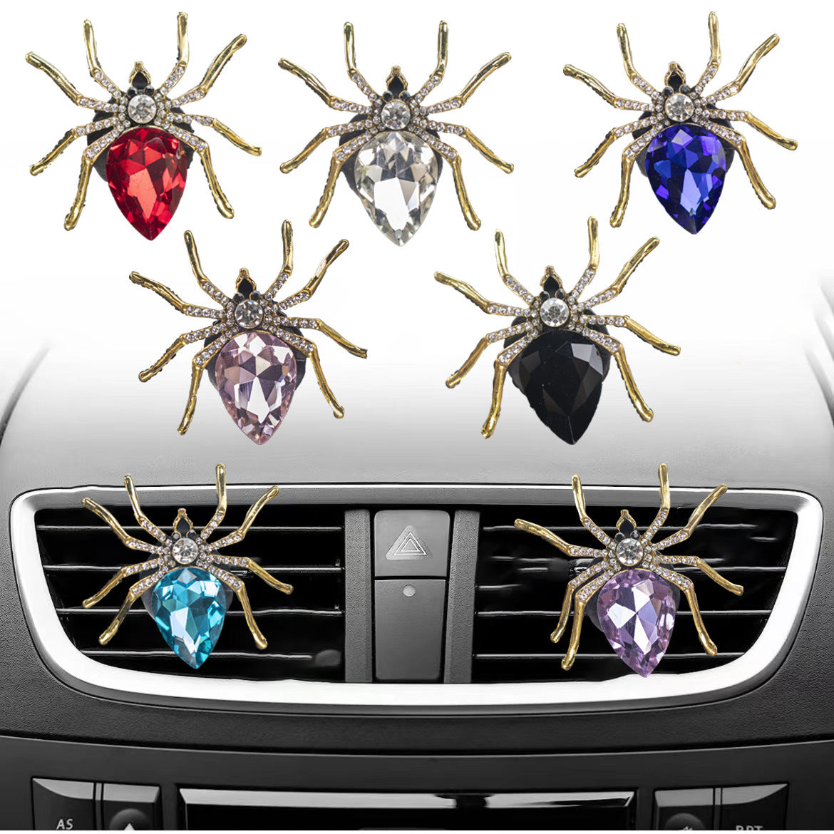Fun Spider Car Air Freshener Clip for Vent Decoration