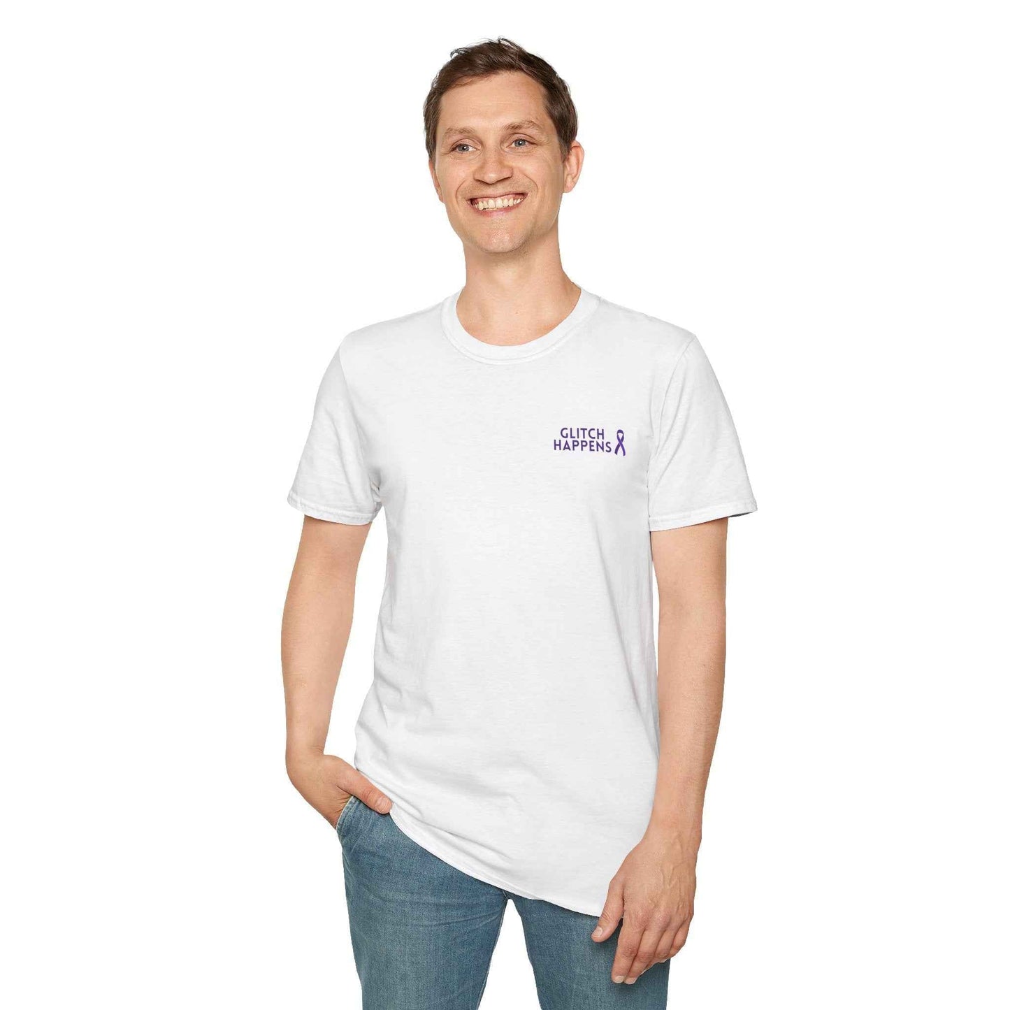 Glitch Happens Tee – Minimalist Seizure First Aid Shirt