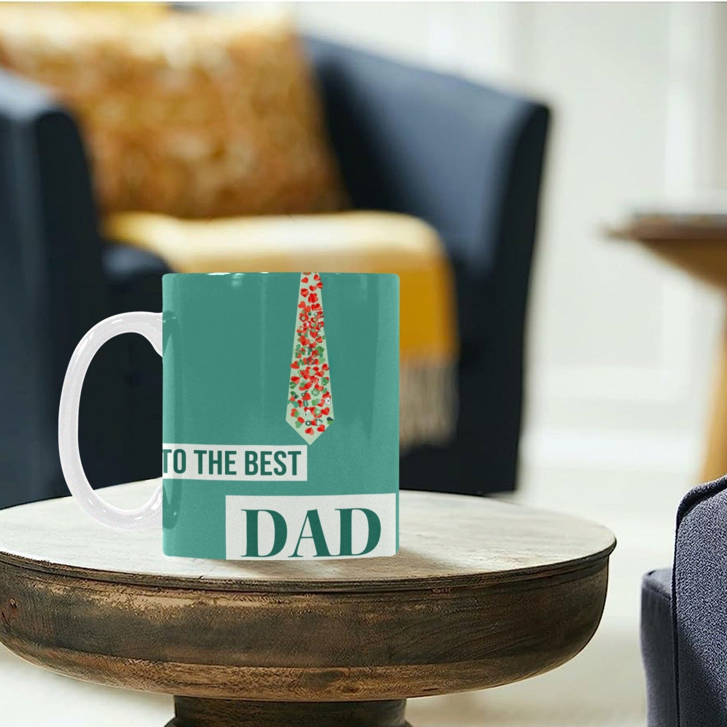 Best Dad Ever Polka Dots 11 oz Mug (Made in USA)