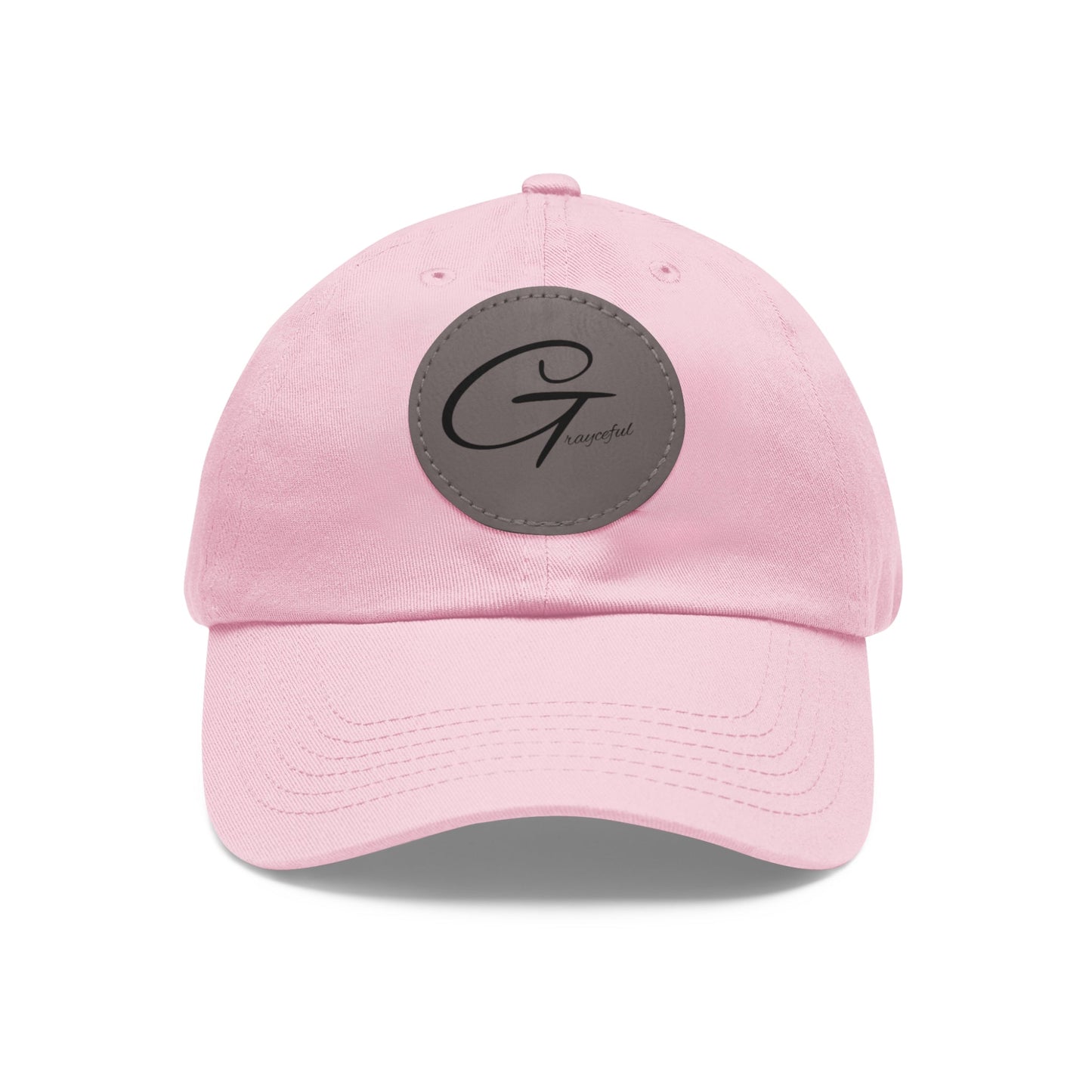 Hat with Leather Patch (Round)