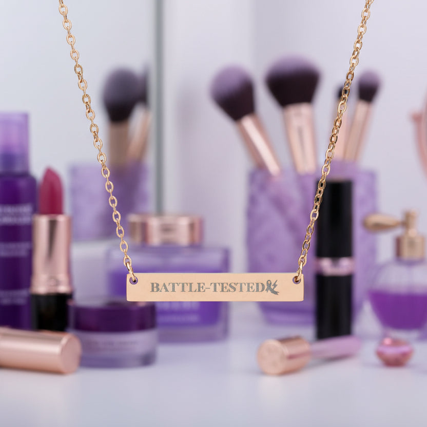 Battle-Tested Epilepsy Awareness Bar Necklace