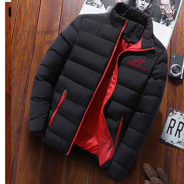 Winter stars jacket men's fashion stand collar