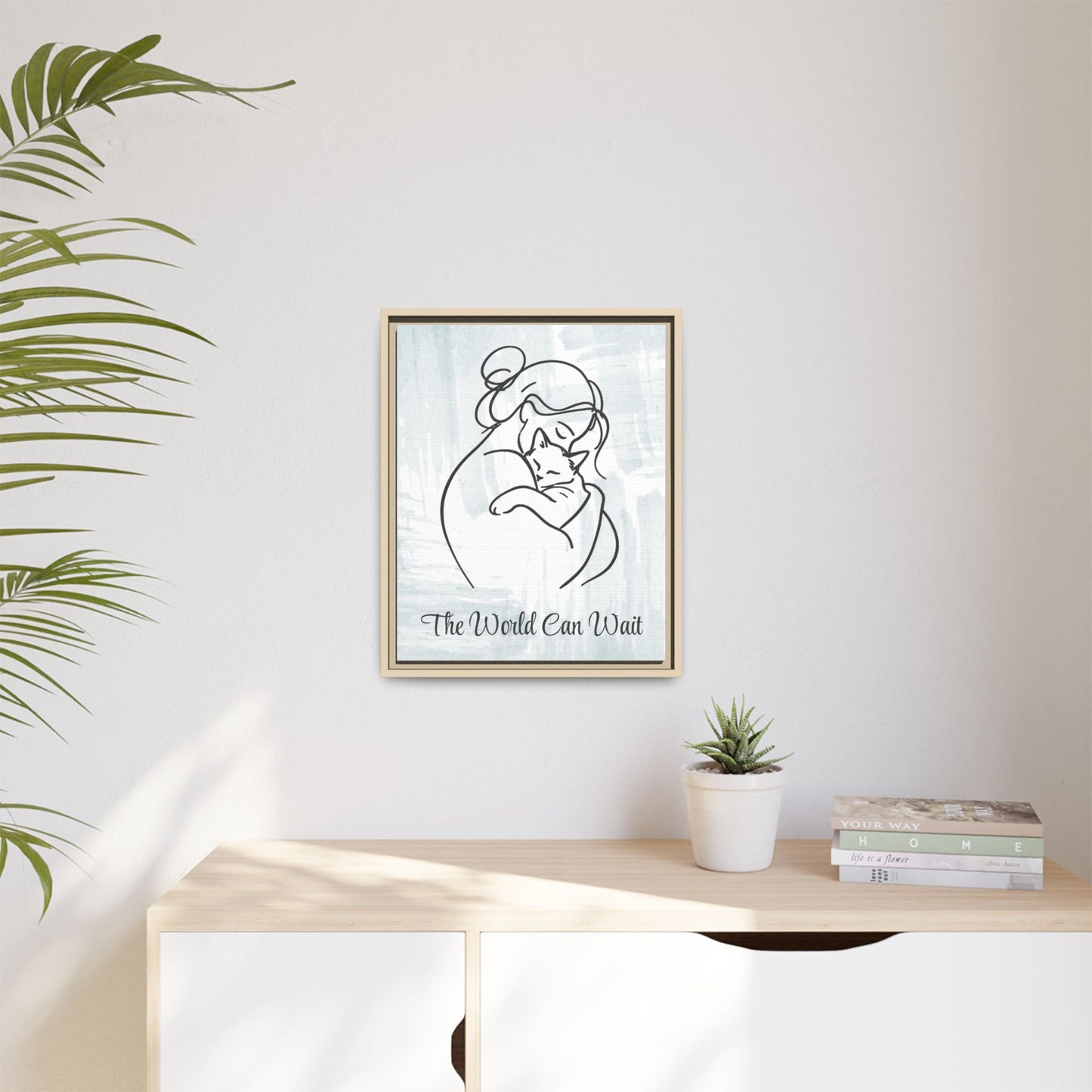 The World Can Wait Cat Canvas Print