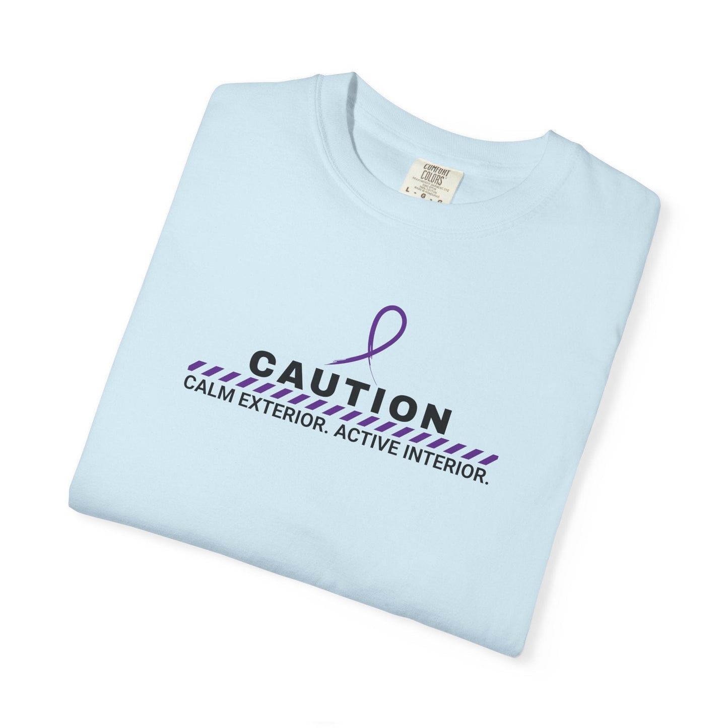 Caution: Calm Exterior. Active Interior. – Epilepsy Awareness T-Shirt