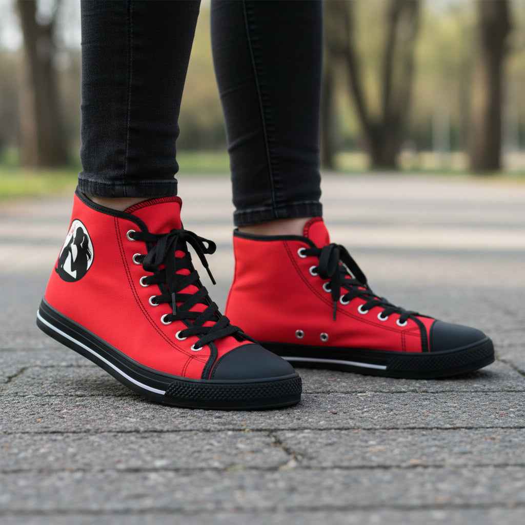 Love & Pawprints High-Top Sneakers – Cat Lover Statement Shoes