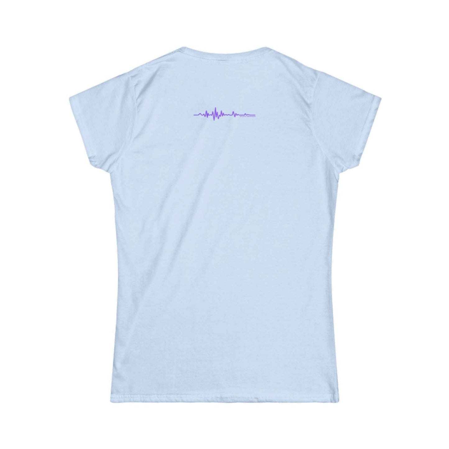 Glitch Halo Women’s Epilepsy Awareness T-Shirt – Purple Ribbon Awareness Tee