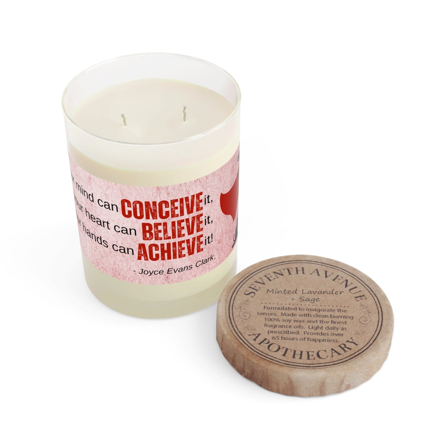 Conceive Believe Achieve Candle | Motivational Quote Soy Candle