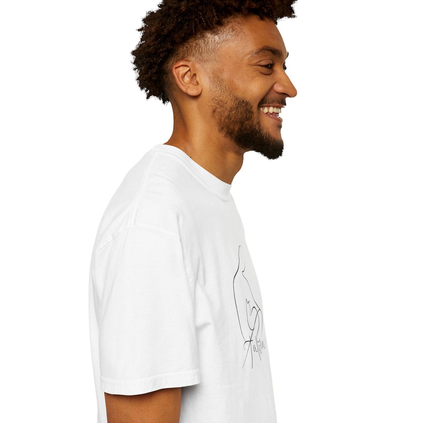 Taken | Abstract Person & Cat Line Art T-Shirt