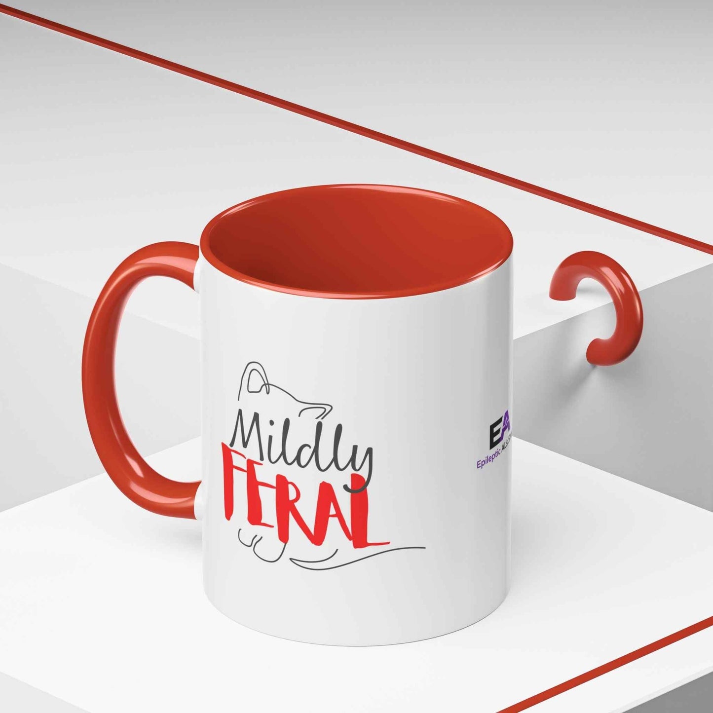 Mildly Feral Accent Mug — Morning Mood, Accurately Labeled