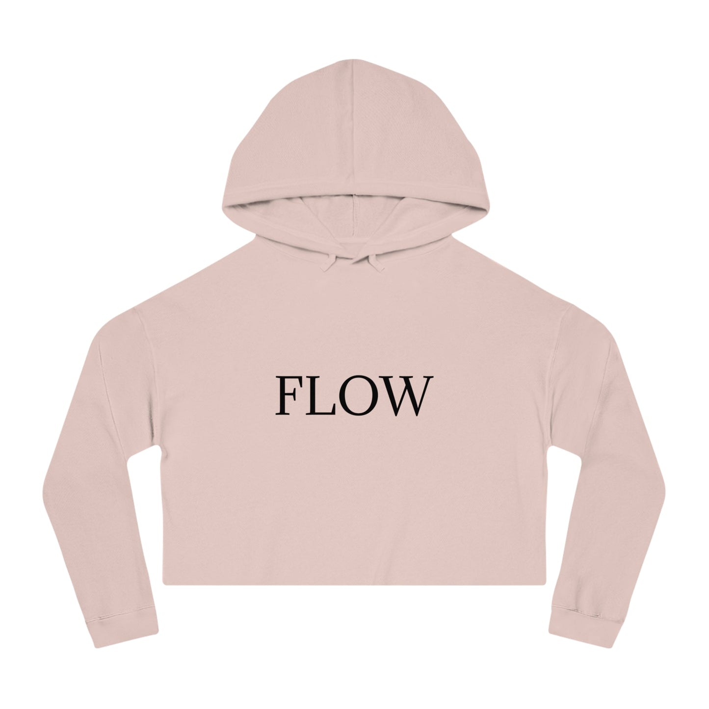 Cropped Hoodie Sweatshirt for Women with Cropped Design and Ribbed Cuffs
