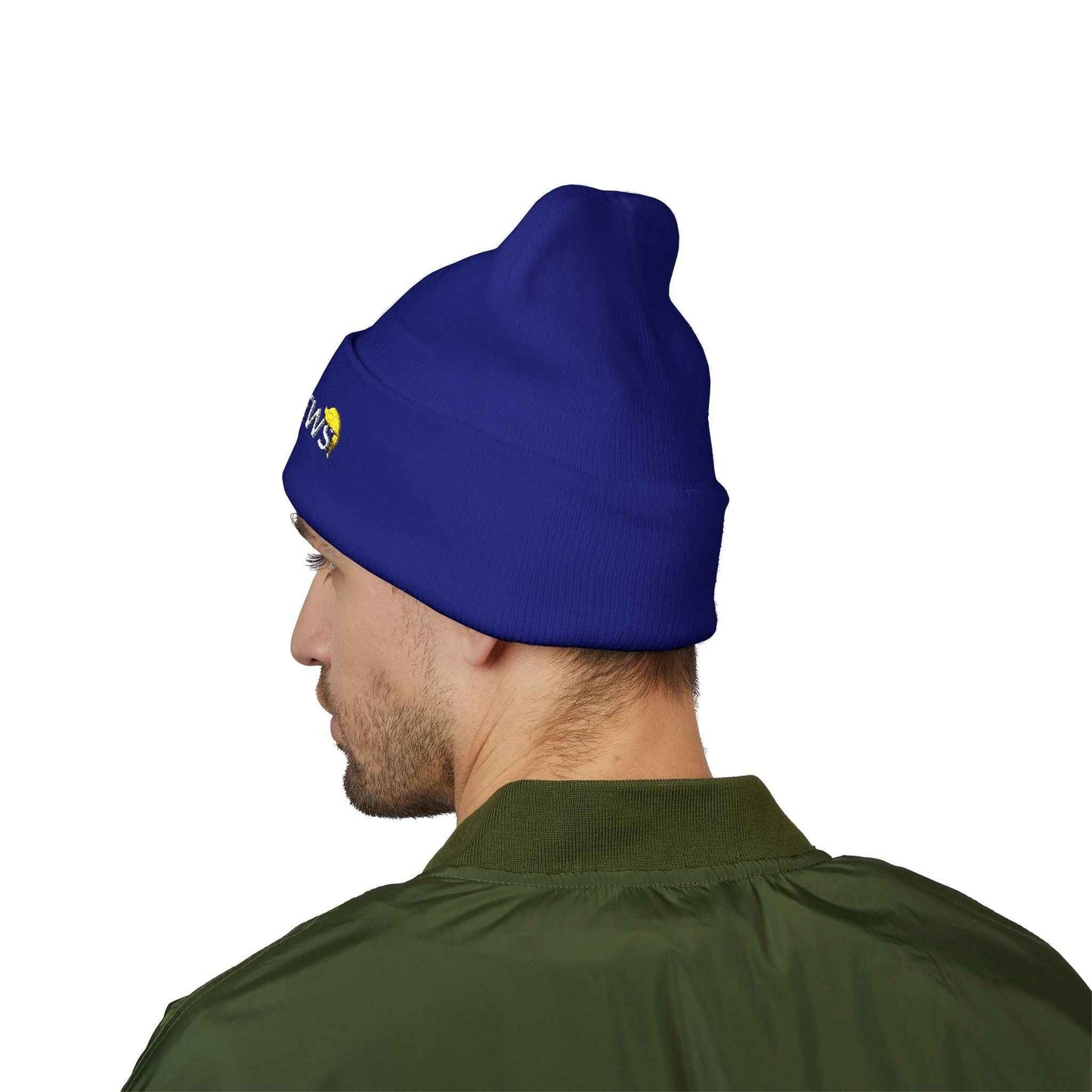 Fake News Embroidered Knit Beanie