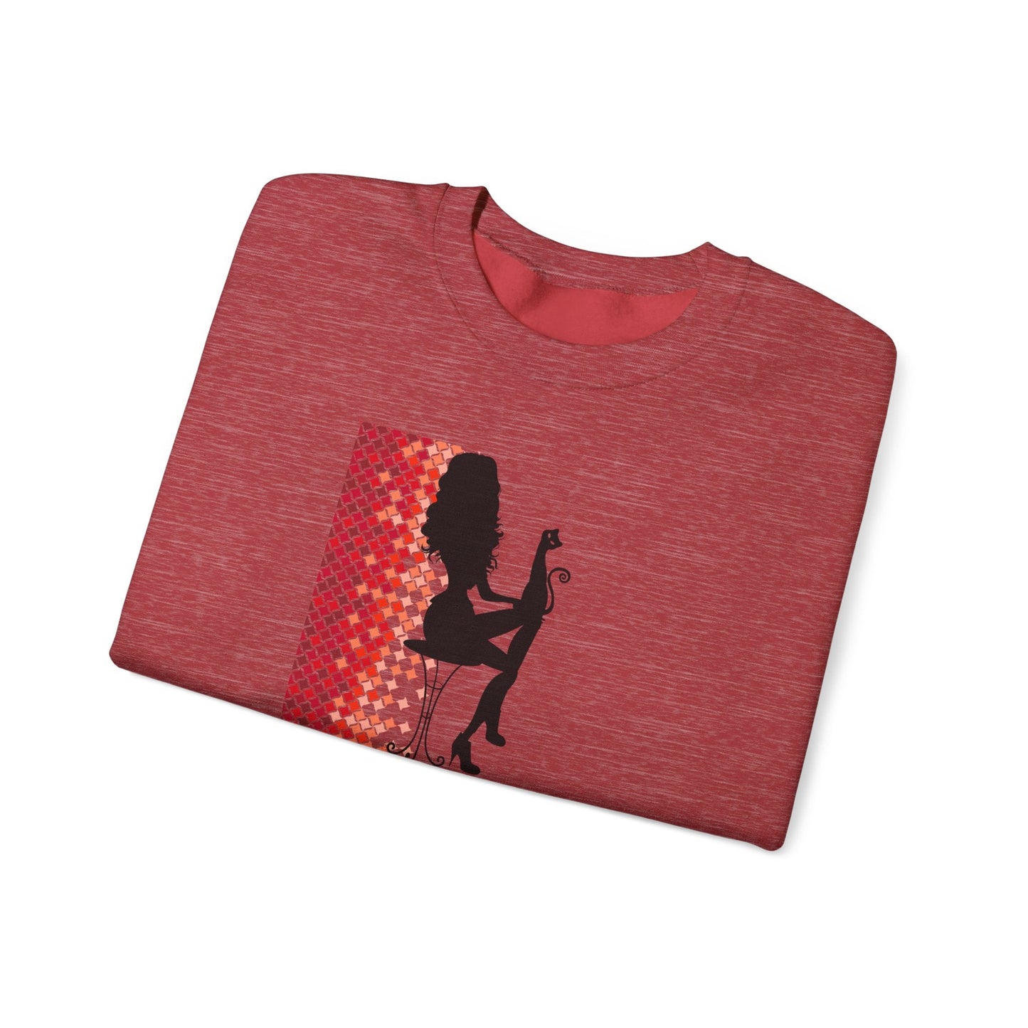 Poised Cat Lady Heavy Blend™ Crewneck Sweatshirt