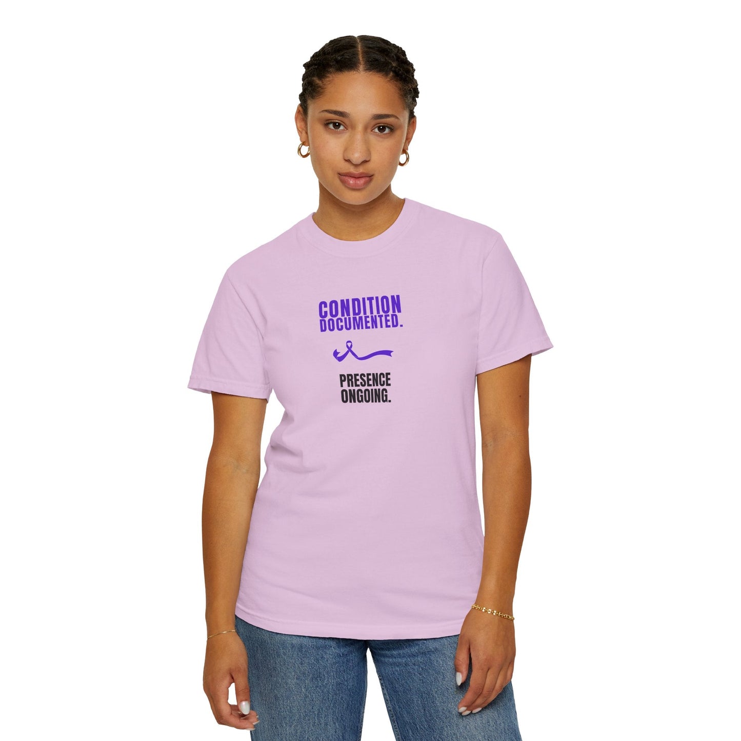 Condition Documented. Presence Ongoing. – Epilepsy Awareness T-Shirt