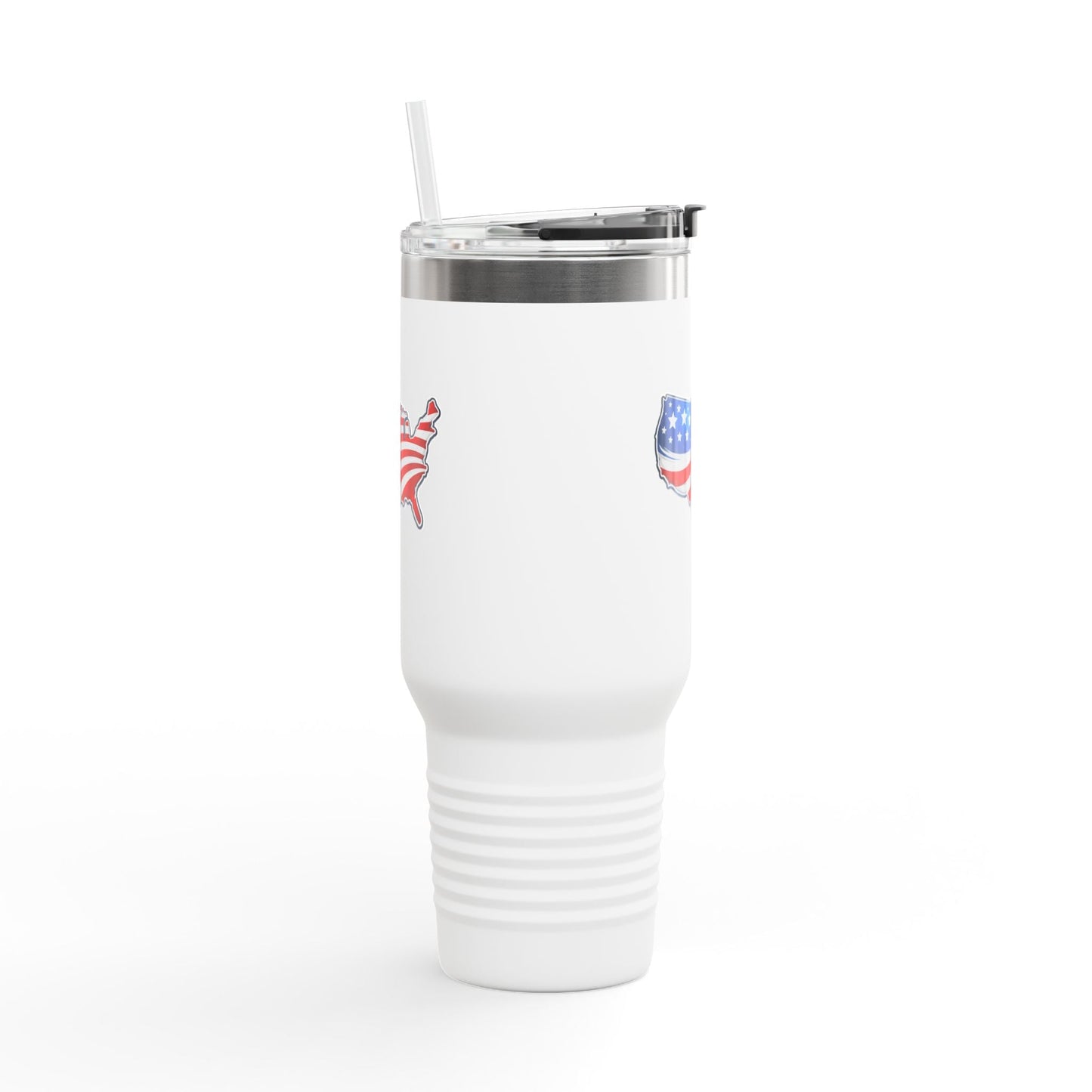 USA Map 40oz Insulated Tumbler with Handle | Patriotic Drinkware