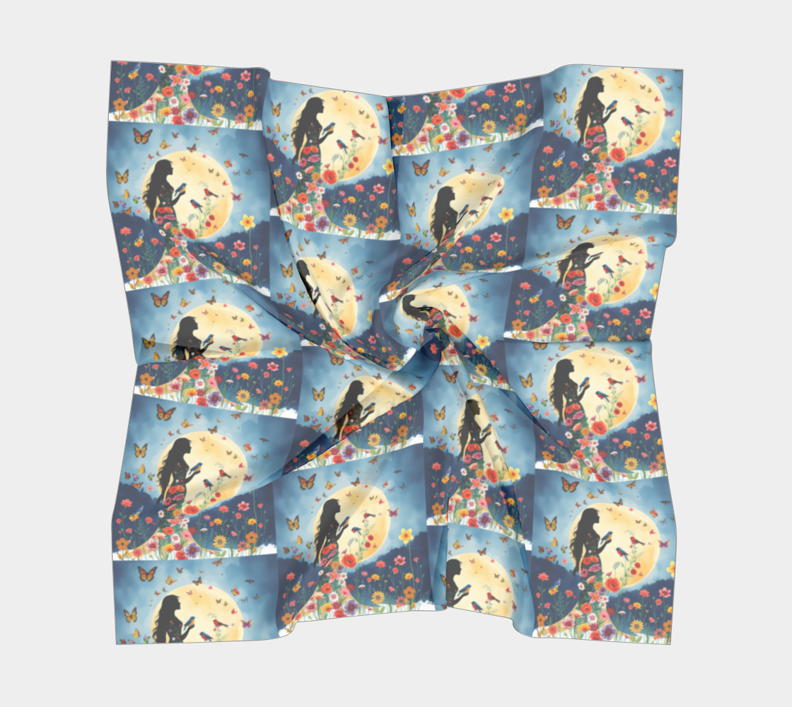 Woman in the Moonlight Square Scarf