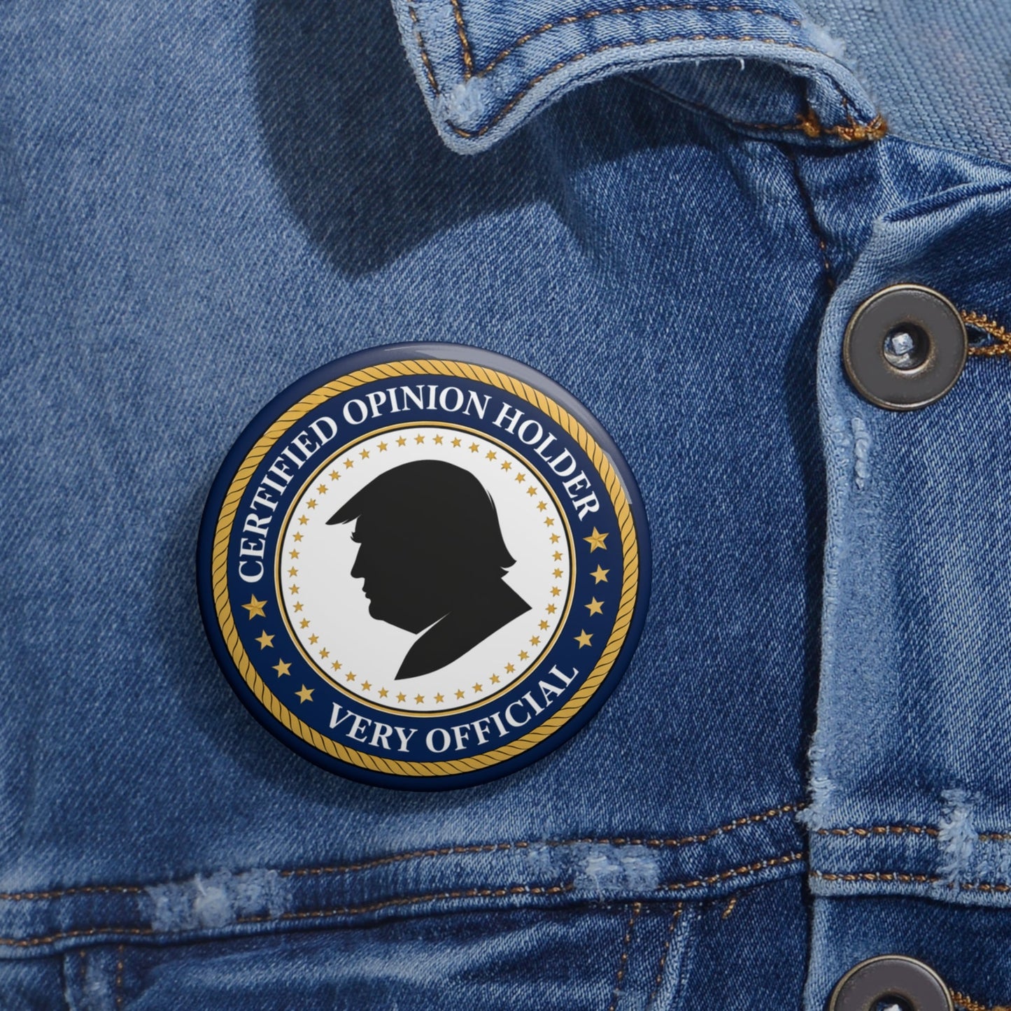 Certified Opinion Holder Pinback Button