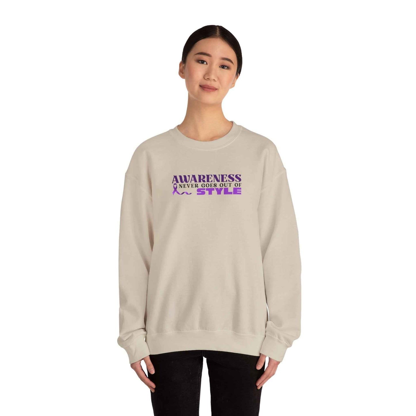 “Awareness Never Goes Out of Style” Embroidered Sweatshirt