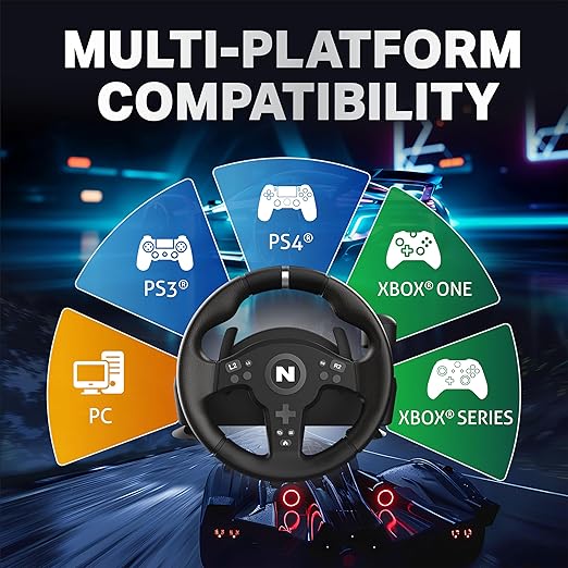Nitho Drive Pro V200 Racing Wheel with Pedals and Shifter, 270° Gaming Steering Wheel for PC, PS4, Switch/Switch 2, Xbox Series X|S, Xbox One, for Car Race Sim Games
