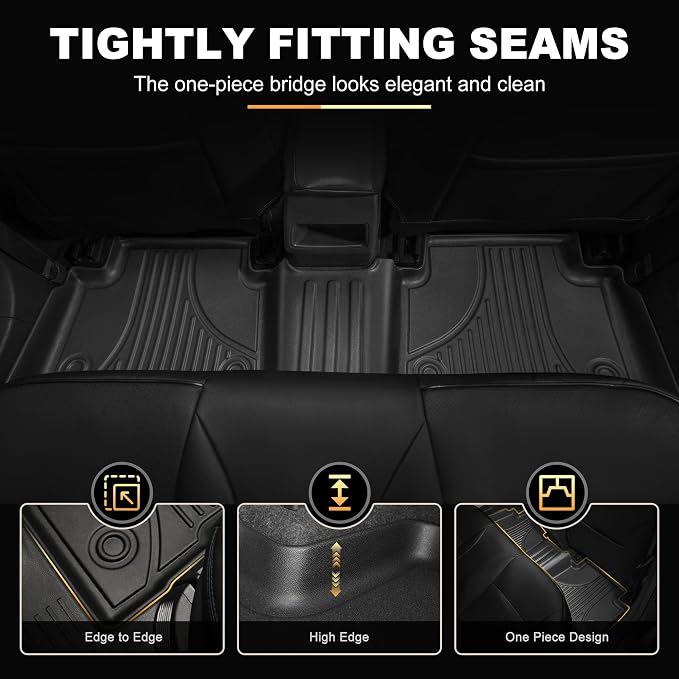 AOMSAZTO Car Floor Mats for Toyota Corolla Sedan 2020-2026,Heavy Duty TPE All Weather Automotive Floor Mats,1st & 2nd Row Full Set Rubber Floor Liners, Anti Skid Car Mats(not fit for Hatchback)-Black