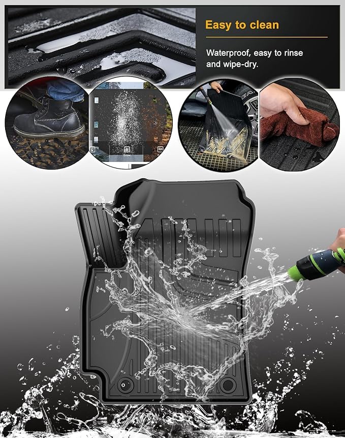 Floor Mats & Cargo Liner for 2024-2026 Hyundai Kona - Custom Fit Non-Slip All Weather Floor Liners & Cargo Liner Full Set for Hyundai Kona SEL/SE/N Line/Limited Accessories Black