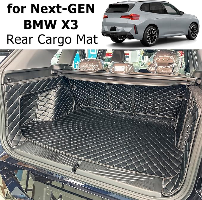 Cargo Mat for 2025-2026 BMW X3 Trunk Mat | Includes Rear Left and Right Side Panels, Cargo Liners