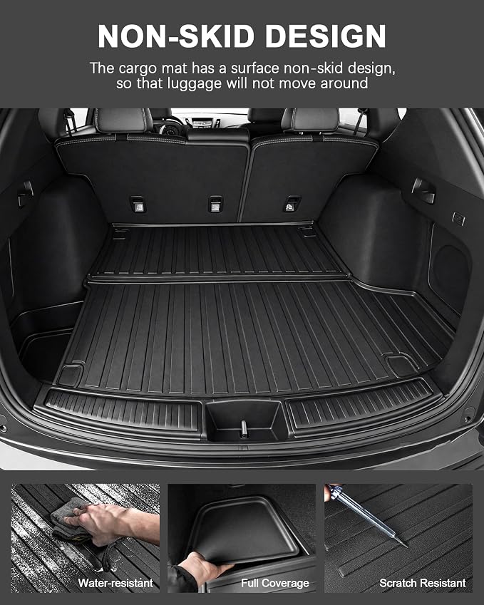 Floor Mats & Cargo Liner Fit for 2019-2026 Acura RDX, All Weather TPE Floor Liner Custom Fit for RDX Accessories, 1st, 2nd Row and Cargo Liners, Black