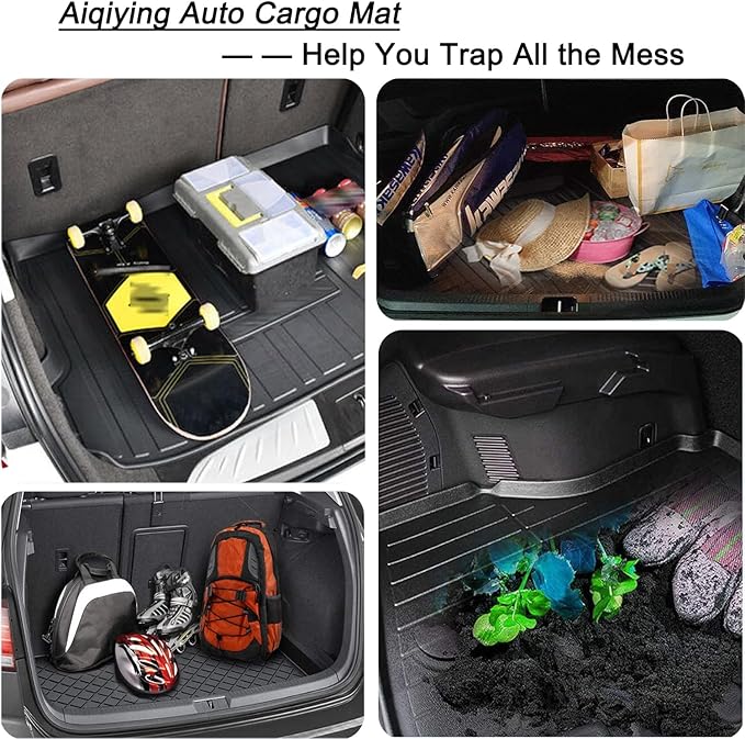 Escape Cargo Liners - Compatible with 2020-2025 2026 Ford Escape（Not for Hybrid）, All Weather Rear Trunk Tray Cargo Mats Protector 3D Waterproof Durable Odorless Anti-Slip Accessories