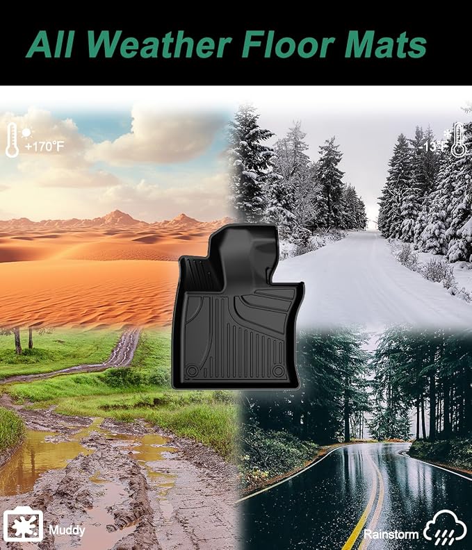 All Weather Floor Mats Fit for 2025-2026 Lexus UX 300h; 2019-2024 Lexus UX 250h; 2019-2022 UX 200 - Custom Fit TPE Floor Liners Accessories for UX 1st and 2nd Row Full Set Car Mats